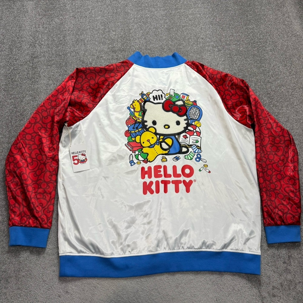 Loungefly 2XL Hello Kitty Sanrio Jacket Satin 50th  MSRP $79.99